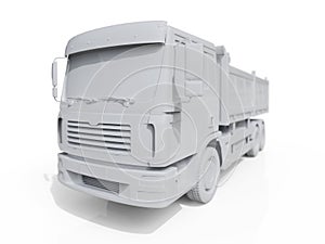 Dump Truck Hi-DetailedÂ Template for Car Branding and Advertising